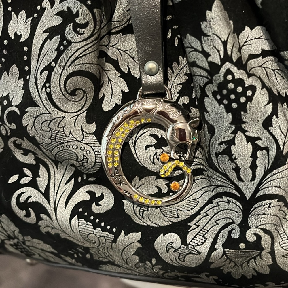 Sharif New Shoulder Gray & Black with Silver tone Hardware. Beautiful details. - Picture 8 of 16